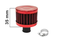 Filtr odmy 12mm Czerwony największy sklep tuningowy w Polsce!