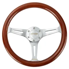Kierownica sportowa Kyostar Wooden Silver (drewniana) największy sklep tuningowy w Polsce!