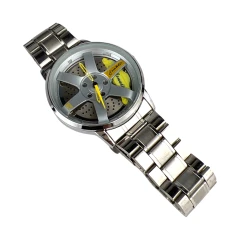 Zegarek 40mm Felga Rays JDM 3D Stal nierdzewna Prezent Żółty
