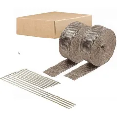 Taśma Termiczna DEI 5cm x 15m 2szt. tytanowa + opaski największy sklep tuningowy w Polsce!