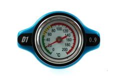 Korek wlewu chłodnicy z termometrem D1Spec 15mm Blue 0.9Bar - GRUBYGARAGE - Sklep Tuningowy