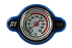 Korek wlewu chłodnicy z termometrem D1Spec 28mm 0.9 Bar Niebieski największy sklep tuningowy w Polsce!