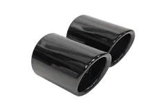 Podwójna Końcówka Tłumika 74mm wejście 71mm Black Chrome największy sklep tuningowy w Polsce!