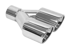 Podwójna Końcówka Tłumika 2x80mm wejście 60mm Polerowana największy sklep tuningowy w Polsce!