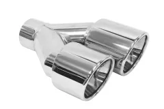 Podwójna Końcówka Tłumika 2x89mm wejście 60mm Polerowana Lewa największy sklep tuningowy w Polsce!