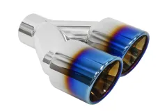 Podwójna Końcówka Tłumika 2x89mm wejście 60mm Polerowana Burn Prawa największy sklep tuningowy w Polsce!