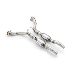 Downpipe AUDI A6/S6/Allroad C5 2.7 biturbo automat, flansza 8D0253115F z tłumikiem 63,5 mm największy sklep tuningowy w Polsce!