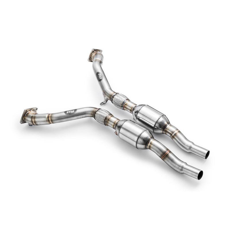 Downpipe Audi S4/RS4 B5 2.7T automat flansza 8D0253115F + katalizator E3 100 cpsi największy sklep tuningowy w Polsce!