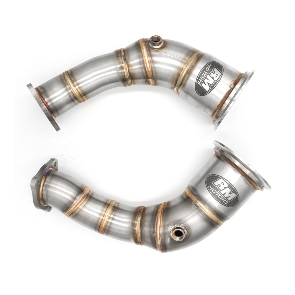 Downpipe AUDI RS4/RS5 B9 2,9 TFSI bez OPF/GPF + katalizatory HJS MS 100 cpsi największy sklep tuningowy w Polsce!
