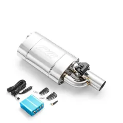 Tłumik Przelotowy Z Zaworem Elektrycznym E300 350 mm Lewa 63,5 mm RM-Motors największy sklep tuningowy w Polsce!