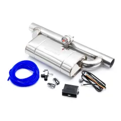 Aktywny tłumik z przepustnicą EMVP01 dł. 350 mm wejście 76 mm / 3 cale pneumatyczna RM Motors największy sklep tuningowy w Polsce!
