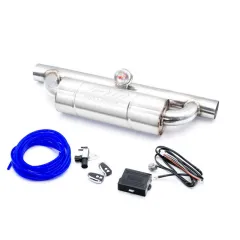 Aktywny tłumik z przepustnicą OVP01 dł. 350 mm wejście 76 mm / 3 cale pneumatyczny RM Motors największy sklep tuningowy w Polsce!
