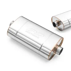 Uniwersalny tłumik E001 450mm 70mm / 2.75 cala (+ przetłoczenie) RM Motors największy sklep tuningowy w Polsce!