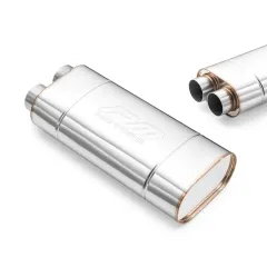 Uniwersalny tłumik eliptyczny EM010 dł. 300 mm wejście 70 mm / 2.75 cala RM Motors największy sklep tuningowy w Polsce!