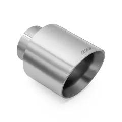 Końcówka wydechu nierdzewna 76 mm montaż 63,5 mm (2.5 cala) skośna satynowa RM Motors największy sklep tuningowy w Polsce!