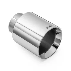 Końcówka wydechu Nierdzewna 76 mm montaż 50 mm prosta polerowana RM Motors największy sklep tuningowy w Polsce!