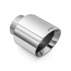 Końcówka wydechu nierdzewna polerowana 89 mm montaż 63,5 mm (2.5 cala) skośna KSCP/DS RM Motors największy sklep tuningowy w Polsce!