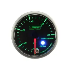 Wskaźnik Prosport Podciśnienie Stepper Motor Peak 52mm Green największy sklep tuningowy w Polsce!