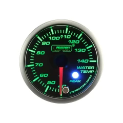 Wskaźnik Prosport temperatura wody Stepper Motor Peak 52mm Green