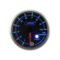 Wskaźnik Prosport ciśnienie oleju Stepper Motor Peak 52mm Blue największy sklep tuningowy w Polsce!