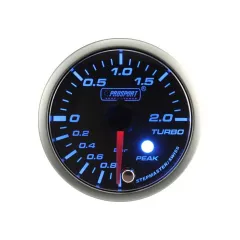 Wskaźnik Prosport Boost Turbo Stepper Motor Peak 52mm Blue największy sklep tuningowy w Polsce!