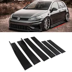 Uniwersalne dokładki progów Side Skirts VW GOLF Czarny Połysk największy sklep tuningowy w Polsce!