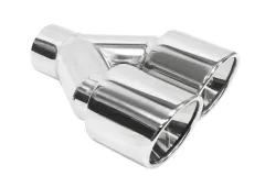 Podwójna Końcówka Tłumika 2x89mm wejście 60mm Polerowana Prawa największy sklep tuningowy w Polsce!