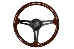 Kierownica sportowa 350mm Wood Style (drewno) Czarna największy sklep tuningowy w Polsce!