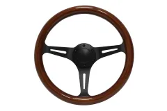 Kierownica sportowa 350mm Wood Style (drewno) Czarna największy sklep tuningowy w Polsce!