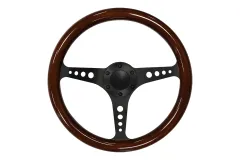 Kierownica sportowa 350mm Wood Style (drewno) Czarna największy sklep tuningowy w Polsce!