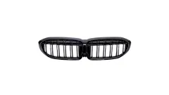 Grill sportowy podwójne żeberka Gloss Black BMW 3 G20 G21 przed liftem 2019-2022 największy sklep tuningowy w Polsce!
