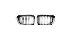 Grill sportowy podwójne żeberka Gloss Black BMW 3 E46 przed liftem 1999-2003 największy sklep tuningowy w Polsce!
