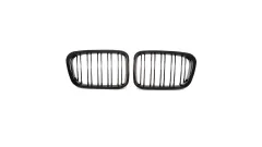 Grill sportowy podwójne żeberka Gloss Black BMW 3 E46 Compact przed liftem 1998-2001 największy sklep tuningowy w Polsce!