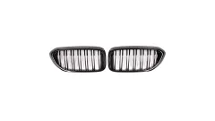Grill sportowy podwójne żeberka Gloss Black BMW 5 G30 F90 G31 przed liftem 2017-2020 największy sklep tuningowy w Polsce!