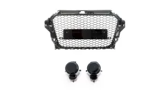 Grill sportowy Gloss Black AUDI A3 przed liftem 2012-2016 największy sklep tuningowy w Polsce!
