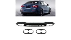 Tylny dyfuzor Gloss Black MERCEDES A-Class V177 2018-obecnie największy sklep tuningowy w Polsce!