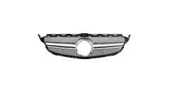 Grill sportowy Silver A-Type MERCEDES C-Class W205 S205 A205 C205 Facelift 2018-2021 największy sklep tuningowy w Polsce!