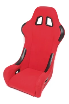 Fotel sportowy S1R Czerwony Welur TA Technix