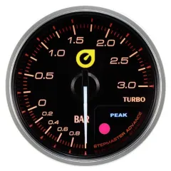 Wskaźnik New Auto Gauge Boost Turbo Doładowanie 60mm bursztynowy największy sklep tuningowy w Polsce!