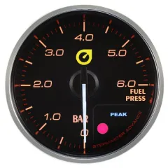Wskaźnik New Auto Gauge ciśnienie paliwa 60mm bursztynowy największy sklep tuningowy w Polsce!