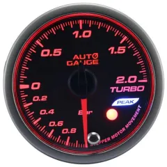 Wskaźnik New Auto Gauge Boost Turbo Doładowanie Stepper Motor Peak 52mm bursztynowy największy sklep tuningowy w Polsce!