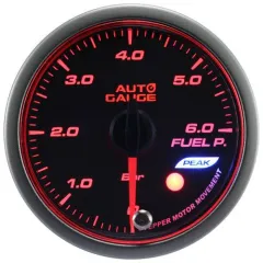 Wskaźnik New Auto Gauge ciśnienie paliwa seria Stepper Motor Peak 52mm bursztynowy największy sklep tuningowy w Polsce!
