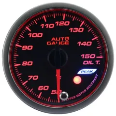 Wskaźnik New Auto Gauge temperatura oleju seria Stepper Motor Peak 60mm bursztynowy największy sklep tuningowy w Polsce!