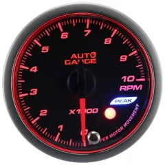 Wskaźnik New Auto Gauge Obrotomierz seria Stepper Motor Peak 52mm bursztynowy największy sklep tuningowy w Polsce!