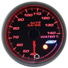 Wskaźnik New Auto Gauge temperatura wody seria Stepper Motor Peak 60mm bursztynowy największy sklep tuningowy w Polsce!
