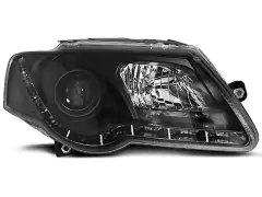 HEADLIGHTS TRUE DRL BLACK fits VW PASSAT B6 3C 03.05-10 - GRUBYGARAGE - Sklep Tuningowy