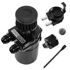 Uniwersalny Oil Catch Tank z filtrem FigerSPEC V2 + końcówki AN8 największy sklep tuningowy w Polsce!