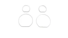 Sport Dashboard Rings Silver BMW 3 E46 Compact 1998-2006 największy sklep tuningowy w Polsce!