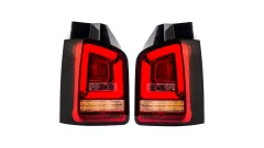 Zestaw Lamp Tylnych Dynamic LED Red Clear VW TRANSPORTER MULTIVAN T5 2010-2015 największy sklep tuningowy w Polsce!
