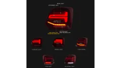 Zestaw Lamp Tylnych Dynamic LED Red Clear VW POLO V 2009-2014 największy sklep tuningowy w Polsce!